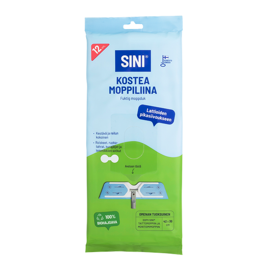 Fuktig moppduk, äppledoft, 12-pack