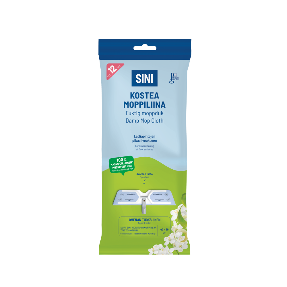 Fuktig moppduk, äppledoft, 12-pack