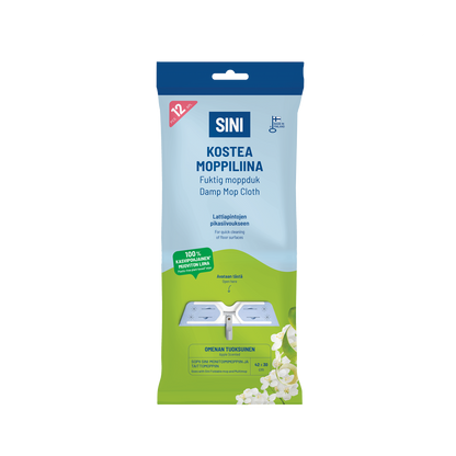 Fuktig moppduk, äppledoft, 12-pack